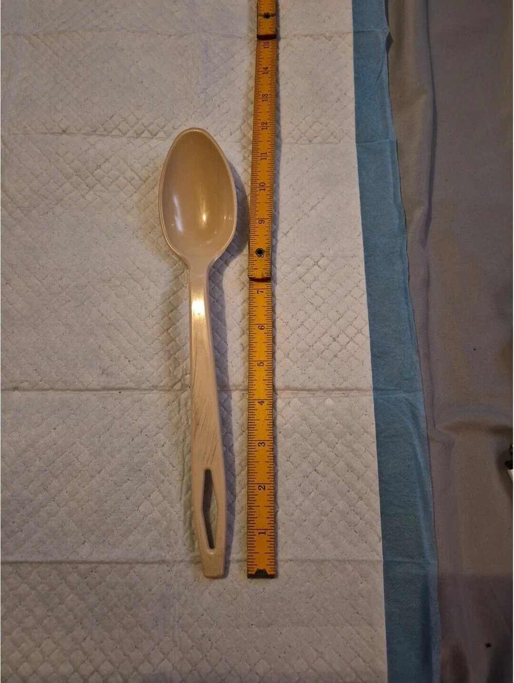 Vintage Tailor Made Products Beige  Serving Spoon Cooking Utensil! USA!